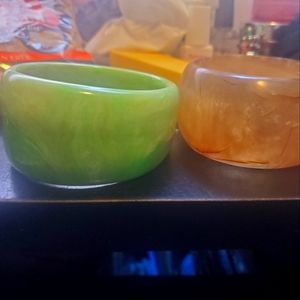 Lucite bangle bracelets